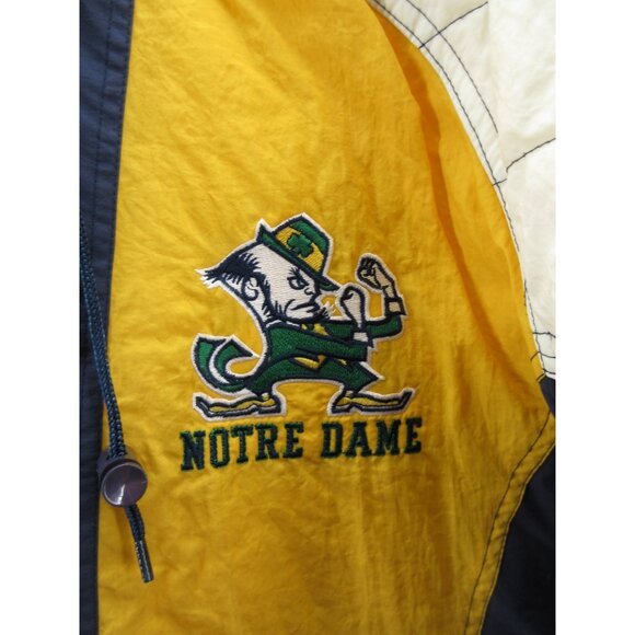 VINTAGE Notre Dame Fighting Irish Jacket XL Starter Puffer Coat 90s * - Picture 5 of 16